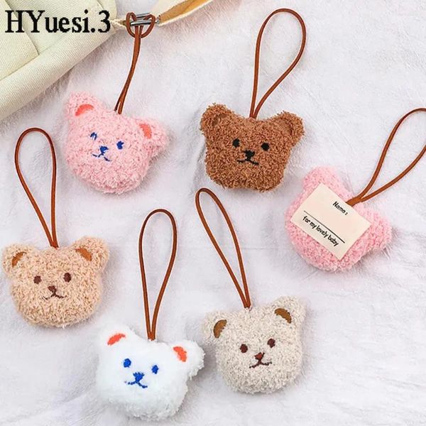 Chaveiros Bonito Urso de Pelúcia Chaveiro Dos Desenhos Animados Animal Em Forma de Nome Do Jardim De Infância Tag Com Chaveiros Para Mulheres Menina Kid Carteira Schoolbag Ornamento