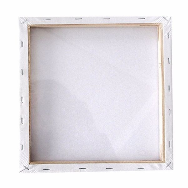 1pc Piccola Tavola Artistica Bianco Quadrato Vuoto Tela di Artista Tavola di Legno Cornice Con La Prima Mano Per Olio Acrilico Vernice Mayitr Pittura Boards232I