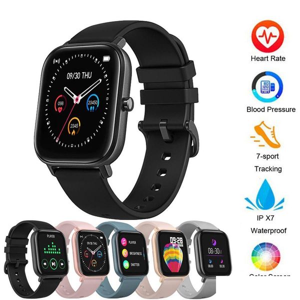 Akıllı Saatler Kimliği P8 Saat Erkekleri Kadın İzler IP67 Su Geçirmez Fitness Tracker Spor Kalp Hızı Monitör FL Amazffit için Akıllı Swatchs Touch G Otsb8