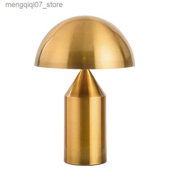 Lampenschirme Galvanik Nordic Schwarz Weiß Gold Pilz Tischlampe für Schreibtisch Wohnzimmer Esszimmer Schlafzimmer Nachttisch Metall LED Desktop Decorat L240311