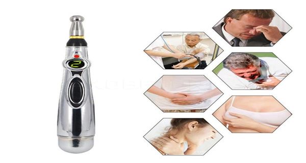 Caneta de acupuntura eletrônica massageador elétrico meridianos terapia cura massagem meridiano energia canetas alívio da dor ferramentas wholea298700122