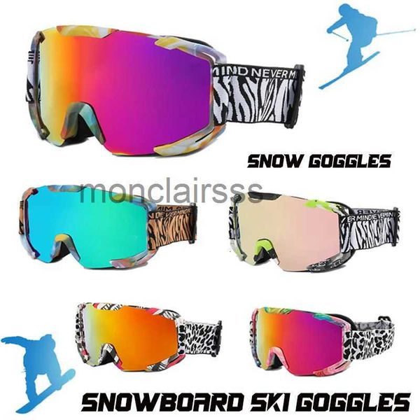 Kayak Goggles Yetişkin kayak gözlükleri kar snowboard gözlükleri kış açık rüzgar geçirmez anti-fog spor gözlükleri motokros bisiklet güvenlik gözlük 2312127bq3 7bq3