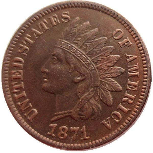 US 1871-1875 Testa indiana da un centesimo di opper artigianale Copia accessori pendenti Monete313F
