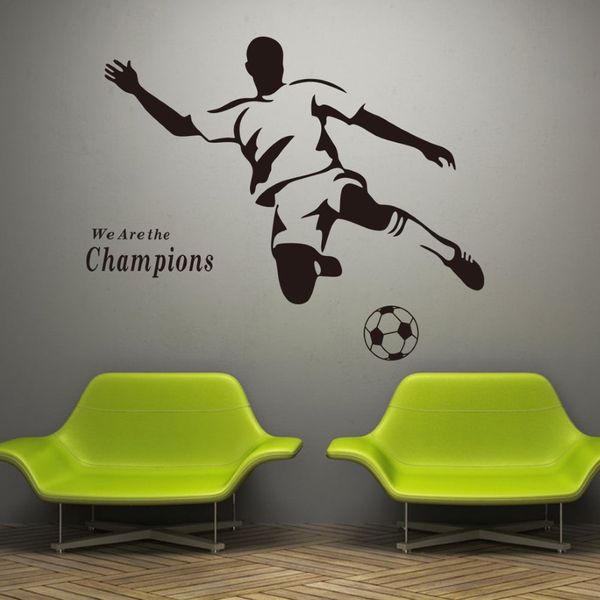 2016 Yeni Futbol Duvar Çıkartma Sticker Spor Dekorasyon Duvar Vurusu Erkek Odası Duvar Etiketleri 219m
