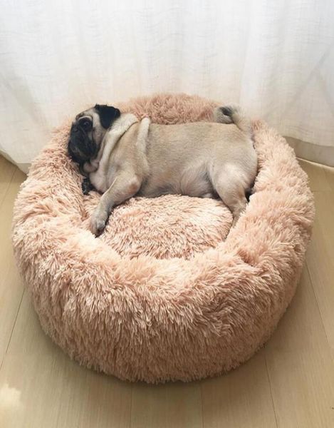 small50cm Long Plush Super Soft Pet Bed Zwinger Dog Round Cat Winter Warm Sleeping Bag Puppy Cushion Mat Portable Cat Supplies4314813