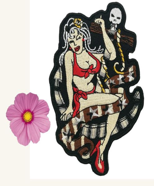 Nuovo arrivo Sex Lady Skull Patches Moto MC Biker Patch Patch ricamate per giacca 5556315