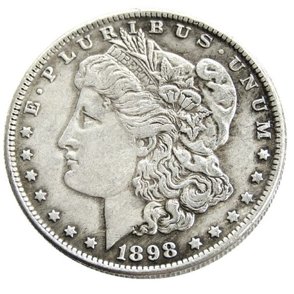 US 1898-P-O-S Morgan Dollar versilberte Kopiermünzen, Metallhandwerksstempel, Herstellungsfabrik 302w