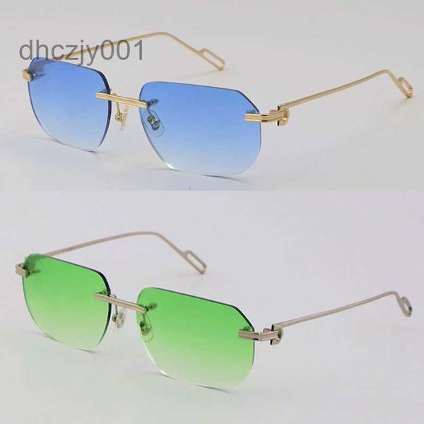 Moda lüks güneş gözlüğü satan metal uv400 koruma rimless 18k altın erkek ve dişi güneş gözlükleri kalkan retro tasarım gözlük çerçeveleri erkekler n10k