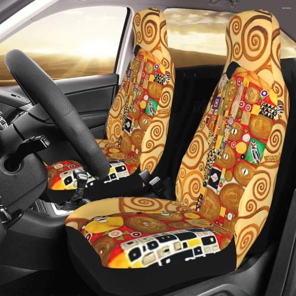 Capas de assento de carro Gustav Klimt - A Árvore da Vida Capa Personalizada Impressão Universal Protetor Dianteiro Acessórios Conjunto de Almofada