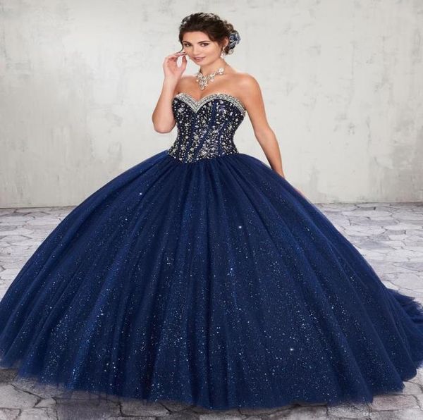 Glänzende marineblaue Quinceanera-Kleider mit Herzausschnitt und Kristallperlen, Abschlussballkleid für besondere Anlässe 2020, Weinrot, Tanz-Abschlussballkleider, Cust1798361