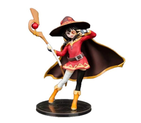 Konosuba megumina estatueta konosuba god039s bênção neste maravilhoso mundo mahou shoujo ação magia figura brinquedo kawaii japonão6983036