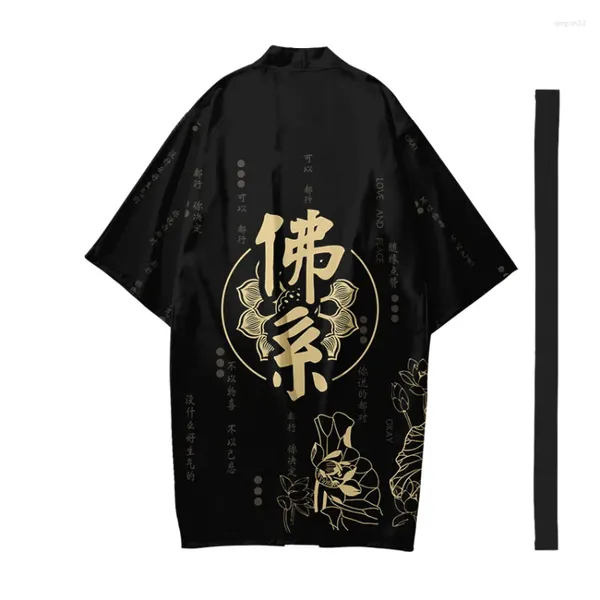 Roupas étnicas Cardigan Japonês Mulheres Homens Yukata Harajuku Long Kimono Chinês Budismo Estilo 4XL 3XL 6XL 5XL