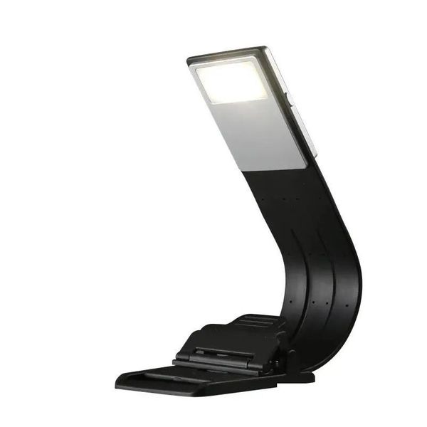 Gadget USB Luce di lettura flessibile Camera da letto a LED Clip per libro a tre colori Lampada da notte ricaricabile portatile E-Book Clip-On Consegna a domicilio Com Otwma