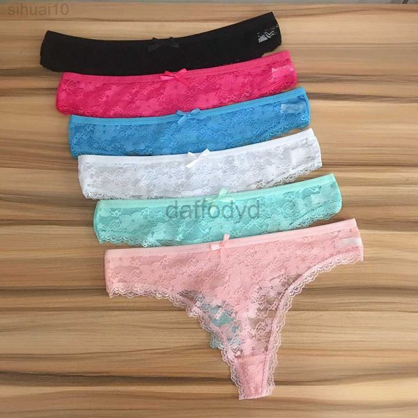 Külot Kadınlar 6 PC/Party Women Kenarları G-String İlgi Seksi iç çamaşırı bayanlar külot iç çamaşırı bikini iç çamaşırı pantolonlar tong samimi giyim l220801 ldd240311