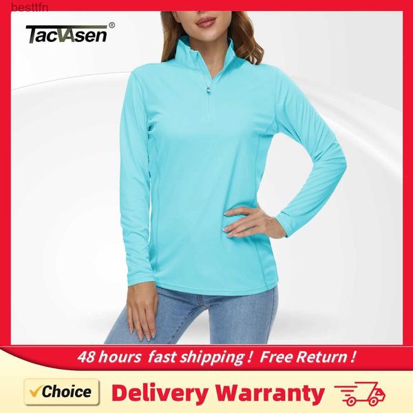 T-shirt da donna TACVASEN UPF 50+ T-shirt a maniche lunghe ad asciugatura rapida T-shirt da donna anti UV/protezione solare T-shirt da corsa per escursionismo da pesca Outdoor 240311