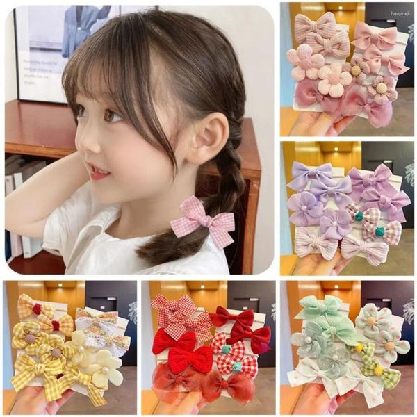 Accessori per capelli 10pcs/set graziosi bro grandi panoti pelo in gomma anelli di fiori in gomma maglie cravatte ragazze