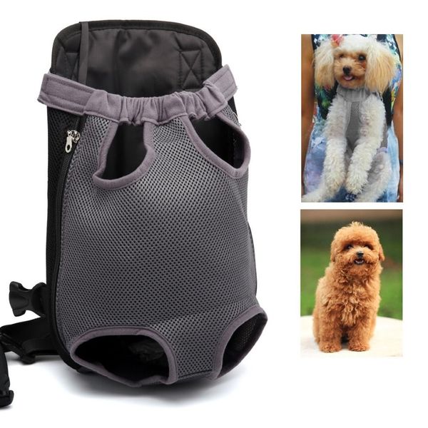 Zaino per trasportini per cani di piccola taglia Zaino per cani da viaggio in rete a tracolla Borse per cuccioli Borsa a tracolla Pettorina per cani portatile Pets241s