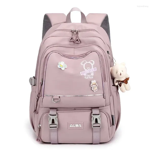 Mochila Grande Capacidade Nylon Ombro Meninas Tendência Coreana Bolsa de Viagem Junior High School Estudantes Sacos Casuais