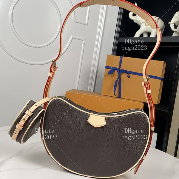 Neue Crescent-Tasche, Designer-Taschen, Kalbsleder-Unterarmtasche, 25 cm Umhängetasche, klassische Presbyopie, bogenförmige Einkaufstasche mit Box L1007