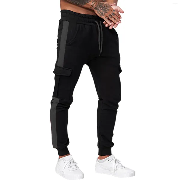 Männer Hosen 2024 Herbst Und Winter Plus Samt Einfarbig Tasche Spitze-Up Hosen Overalls Für Herren Pantalones hombre