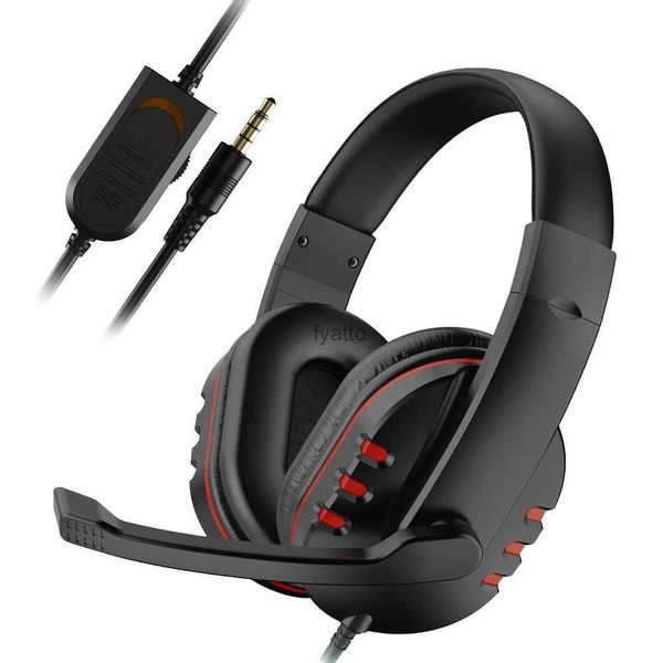 Handy-Kopfhörer Kopfhörer 3,5 mm kabelgebundenes Gaming-Headset Musik für PS4 Play Station 4 Spiel PC Chat Computer mit MikrofonH240312