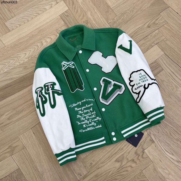 Giacca firmata Cappotto da uomo Donna Spessore verde Baseball Caldo all'aperto Giacche frangivento Autunno Inverno Abbigliamento Marchio di moda 72rx