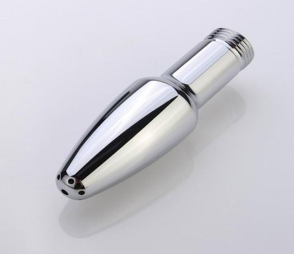 Metal Douche Clistere Pulizia anale Soffione doccia Ugello di lavaggio Giocattoli del sesso Masturbatore maschile Vagina Pulitore anale Butt Plug per uomini e Wo1904265