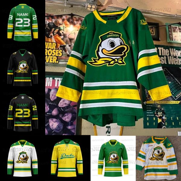 Custom Мужчины Женщины Молодежь Oregon''Ducks''2024 Хоккейная майка Генри Брэдфорд Тобин Фикс Генри Андрес Артур Корбин Барак Браславски Мика Гласс Исайя Стратегос Лиам Бэрд