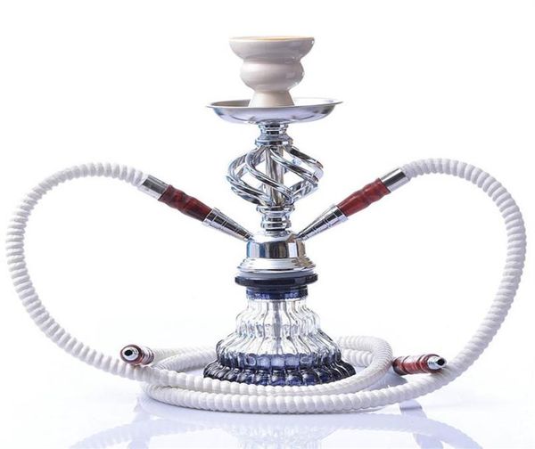 Conjunto de cachimbo de água árabe, produto acabado, mangueira dupla, acessórios para fumar, cachimbo de água, vidro, shisha234y6479032