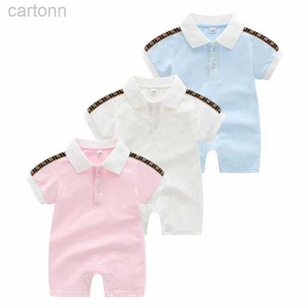 Set di abbigliamento Abbigliamento Set per neonati Pagliaccetti per neonati Ragazze e ragazzi Abiti in cotone a maniche corte Designer Brand Lettera Stampa Neonato Completo per bambini ldd240311