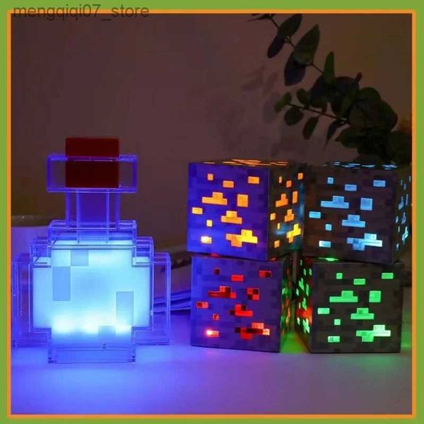 Lampenschirme Brownstone Taschenlampe LED Nachtlicht Spiel Kreative Spielzeug Lampe Wiederaufladbare Schlafzimmer Nachttisch Dekoration Lampe Kinder Geschenk Spiel Lampe L240311