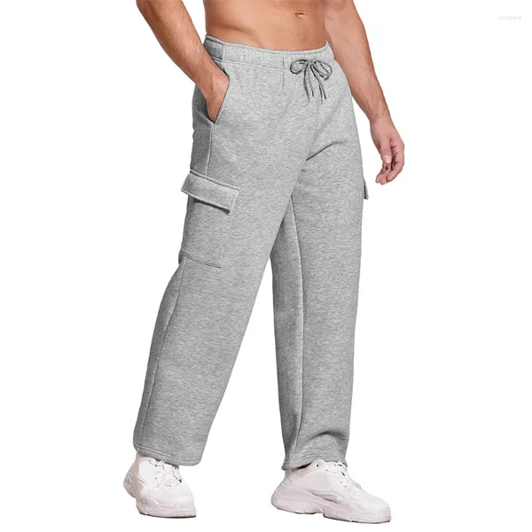 Calças masculinas Mens Casual Active Joggers Sweatpants Cordão Ideal para treinos esportivos e atividades diárias