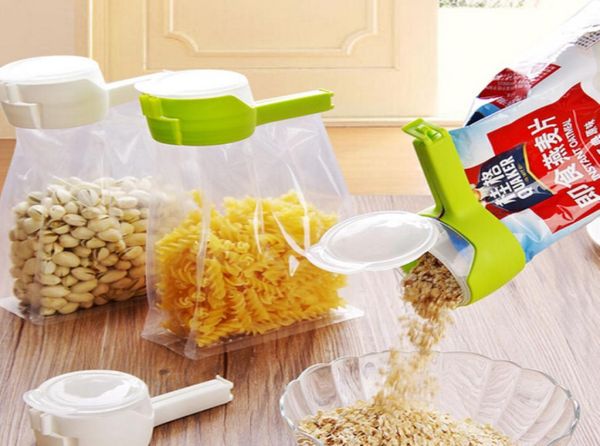 Neue Dichtung Gießen Lebensmittel Lagerung Tasche Clip Snack Dichtung Clip Frisch Halten Sealer Clamp Kunststoff Helfer Food Saver Reise Küche werkzeuge2487369