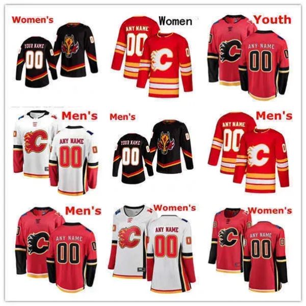 Donne da uomo personalizzato Youth Calgary Hockey'''Jerseys Flames''10 Jonathan Huberdeau 17 Milan Lucic 88 Andrew Mangiapane 24 Brett Ritchie 73 Tyler Toffoli 4 Rasmus Andersson