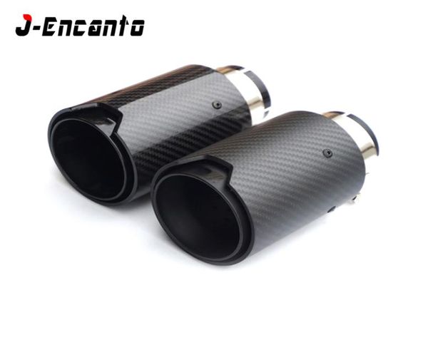 1pc Universal Racing Muffler M Logo Karbon Fiber Egzoz Uçları M Egzoz Borusu E90 girişi 60mm/63mm6046608