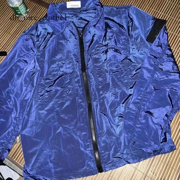 Stones Island Giacca Fulmine Designer Badge Camicie Cappotto in pelle di metallo resistente all'acqua Nylon Pesca Abbigliamento alpinismo Designer Coa nero 771