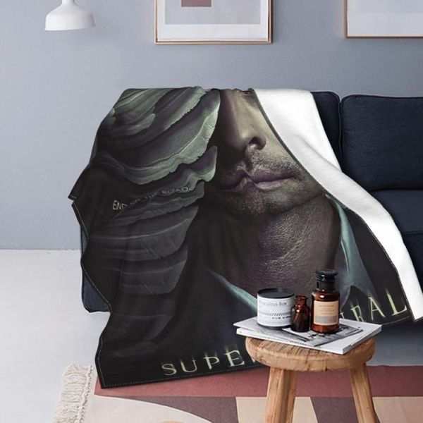 Одеяла «Сверхъестественное» фильм «Конец дороги» шерстяное одеяло Кастиэль индивидуальный плед для кровати, дивана 125 100 см Quilt3007