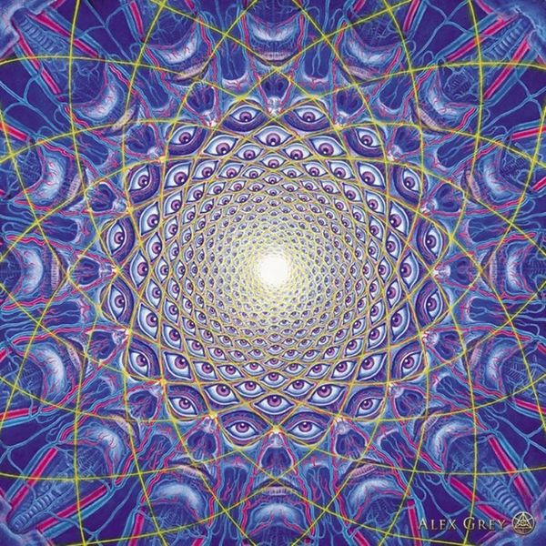 Плакат 24x24 13x13 Trippy Alex Grey, настенный плакат с принтом, домашний декор, настенные наклейки, наклейка--039225J