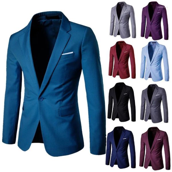 Herrenanzüge, 9 Farben, Herren-Blazer, modische Boutique, einfarbig, formelle Business-Anzugjacke, Bräutigam und Trauzeugen, Hochzeitsmäntel