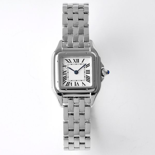 Bvf relógio de alta qualidade com mostrador prateado 316, pulseira de aço fino, espelho de vidro de safira, movimento de quartzo suíço 22mm