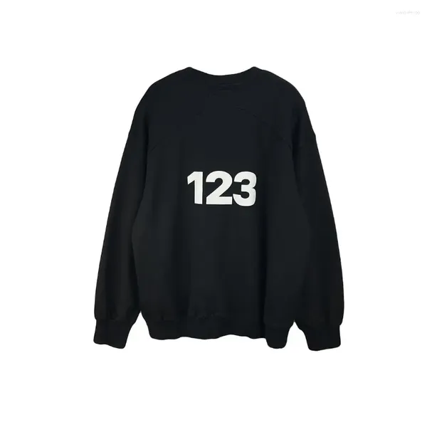 Herren Hoodies 23SS 1:1 Heavy Fabric Fleece Übergroße RRR123 Sweatshirts Puff Print O Neck Hippie Kleidung RRR 123 Hoodie