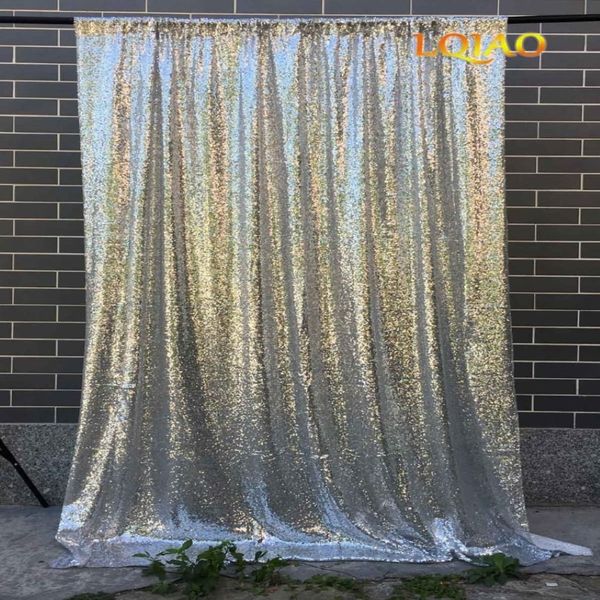 120x300 cm Fondali con paillettes argento Glitter Paillettes Tenda Matrimonio Po Booth Sfondo Pography Sfondo Decorazione del partito261g