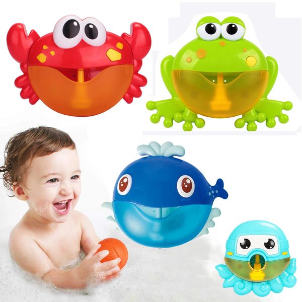 Granchi di rana a bolle all'aperto Giocattolo per il bagnetto del bambino Creatore di bolle Macchina per il sapone per vasca da bagno per bambini con gioco d'acqua musicale 240228