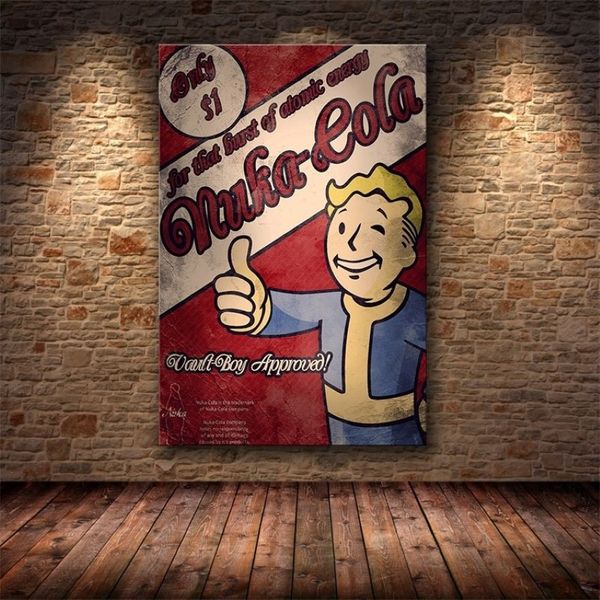 Fallout 3 4 Jogo Poster Wall Art Canvas Poster e Impressão Canvas Imagem Decorativa Para Quarto Desenho Núcleo Adesivos de Parede LJ201130271I