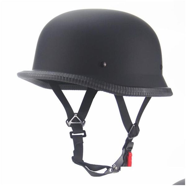 Motosiklet kaskları L XL XXL Kask Casco Moto Yarım Yüz Dot Açık Ortalama Boyut Vintage Retro Cascos Para Scooter Cruiser Daml Teslimat Otlgn