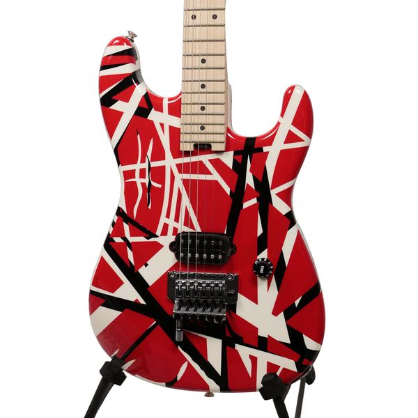 Gestreifte Serie Rot mit schwarzen Streifen Guitar#2 E-Gitarren