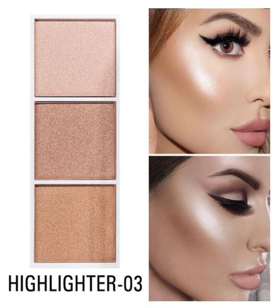 Tavolozza di evidenziatori Trucco Viso Contorno Polvere Bronzer Trucco Fard Tavolozza di fard professionale Cosmetici1894187