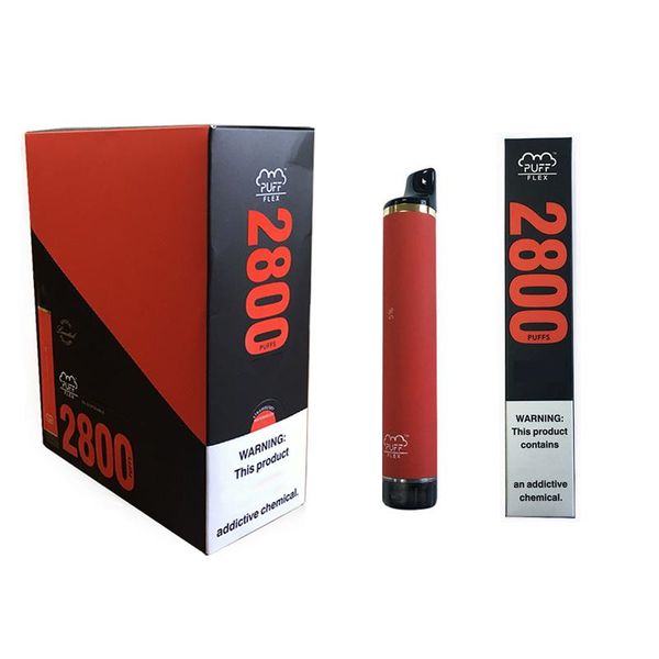 Puff Flex 2800 Orijinal QSP Puff Bars 2800 Tek Kullanımlık 24 Flavlar E-Cigetettes Vape Desechable Cihaz Vs Puff Flow XXL Plus Maks Buharlaştırıcı