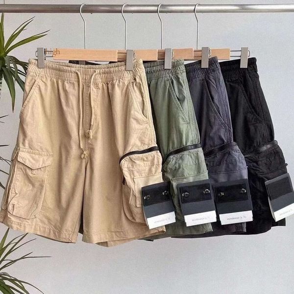 Herren Designer Taschen Arbeit Fünfteilige Damen Sommer Jogginghose Multifunktions-Oberschenkelhose Kurze lässige lose Stones Island High Street Shorts 18