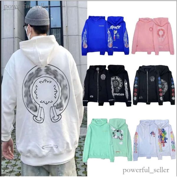 Classici Mens Heart Hoodies for Men Brand Crew CHROMES Inverno Felpa con cappuccio CH Maniche lunghe Time a maglietta grafica Giacca sciolta Cappellata con cappuccio con cappuccio donna hip hop size 736